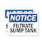 Signmission Filtrate Sump Tank, 14 in W x Rectangle, Plastic OS-2PACK-NS-P-1014-L-12505 - alternate 1